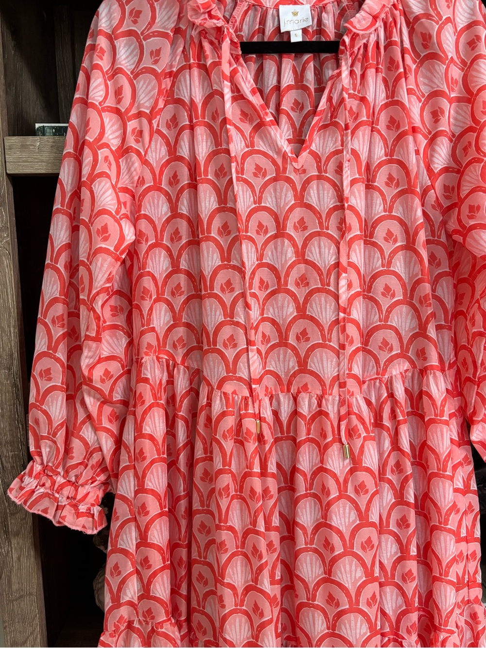 J. Marie Scarlette Long Sleeve Maxi Dress, Size S - Picture 3 of 5